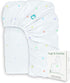 Hugs & Llamas | 100% Organic Cotton Muslin Fitted Crib Sheet |