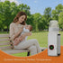 Portable Baby Bottle Warmer for Travel, Fast Heating & Precise Temp Control, Cordless Rechargeable Milk Warmer with LED