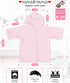 100% 0-24Months VOOVA & MOVAS Pink Toddler Hooded Towel with Bear Ear | Cotton, Ultra-Soft & Absorbent Baby Bath Robe |