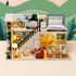 TuKIIE DIY Miniature Dollhouse Kit with Furniture - 1:24 Scale Creative Room Mini Wooden Doll House Accessories