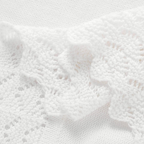 Cozy Hadetoto Baby Blanket Soft Cotton Cable Knit Crochet Receiving Crib Nursery Swaddling Blankets for Newborn Boys