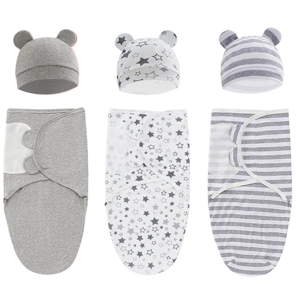 ATONGQI 3-Pack Organic Baby Swaddle Sleep Sacks - Newborn Swaddle Sack - Ergonomic