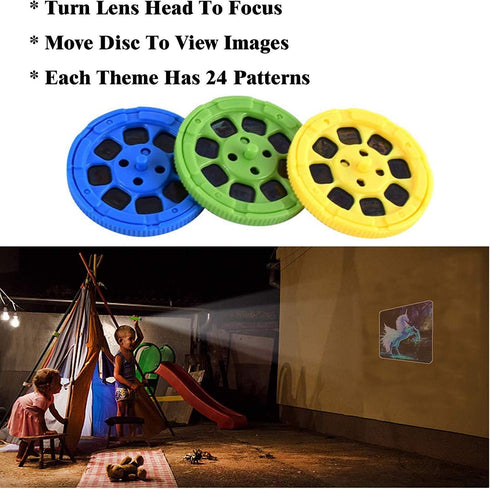 Georgie Porgy Children Projector Toys - Educational Science Set Wall Ceiling Tent Torch Flashlight for Kids