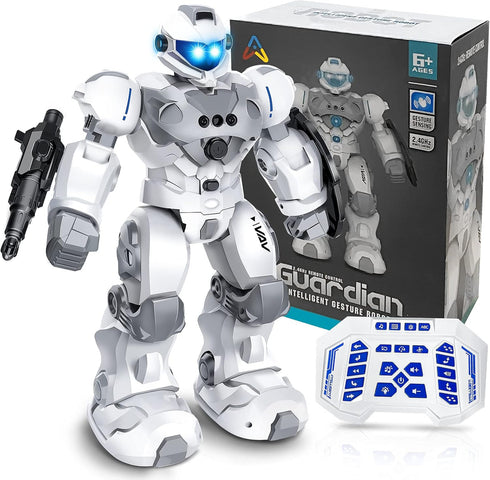 VAV Toys for 6-10 Year Old Boys Girls - Rechargeable Remote Control Robot Toy, Intelligent Programmable RC Robot