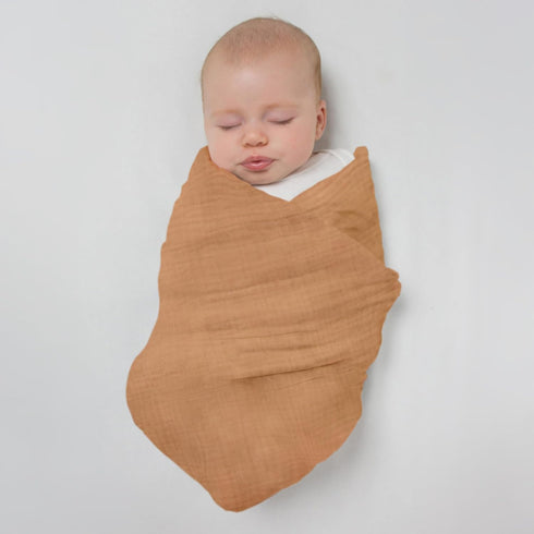 SwaddleDesigns Cotton Muslin Swaddle Blanket, Receiving Blanket for Baby Boys & Girls, 46x46 inches, Butterum