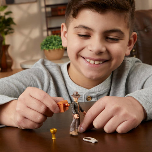 Indiana Jones Worlds of Adventure Action Figure Set with Horse, 2.5-inch for Kids Ages 4 and Up