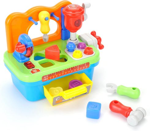 1 1-3, Set Toddler Tool Bench Toys for Year Old Boy, Kids Tool Bench Toys for Toddlers Multifunctional Early Learning