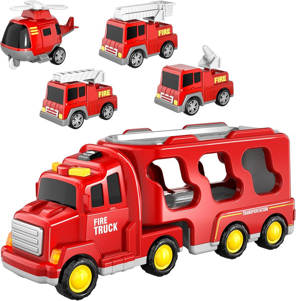 IHAHA Fire Truck Toys for 3 4 5 6 Years Old Boys