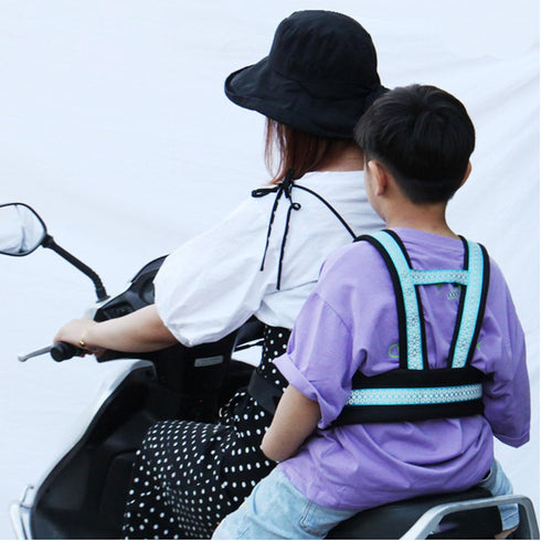 ljhnba Child Motorcycle Harness Baby for Carrier for Seat Adjustable Breathable for Kids Attached to Ad