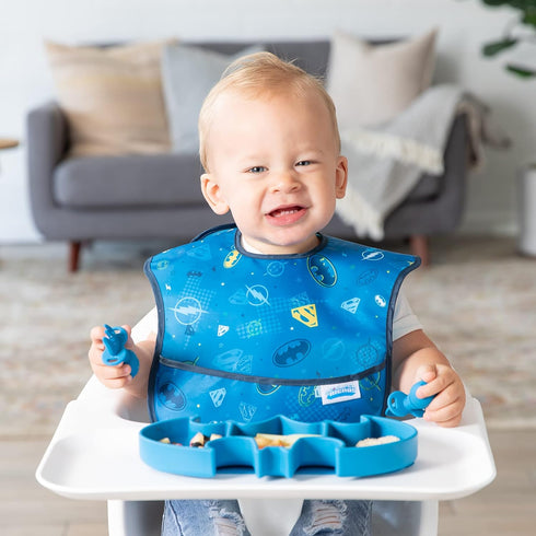 Bumkins SuperBib Baby and Toddler Bibs for 6-24 Months - Essential Feeding Supplies, 3-Pack DC Comics