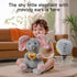 eJog Pup Peek a Boo Elephant Toy, Interactive Singing Plush Elephant Toy with Flapping Ears and Hearts, Musical Stuffed