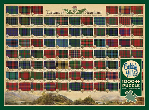 1000 Cobble Hill Piece Puzzle - Tartans of Scotland - Sample Poster Included