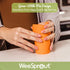 WeeSprout Bamboo Grow-With-Me Sippy Cups with Lids, 10 oz Set of Four, Babies Kids & Toddlers, Made With Bamboo & 100% Silicone, Bite Spout Design, Dishwasher Safe by WeeSprout
