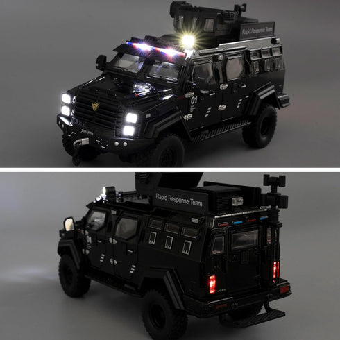 LOVEPOSELY 1:24 Compatible for Saber-Toothed Tiger Alloy Armored Car Model, Collectible Diecast Armoured Explosive