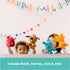 Pack, 4 3 Sago Mini Plush Gift Stuffed Animals with Transforming Cardboard Playhouse, Pretend Play Kids Toys for Boys
