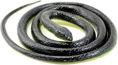 Paialco Realistic Rubber Snake Toy, 52 Inch Long (Black)