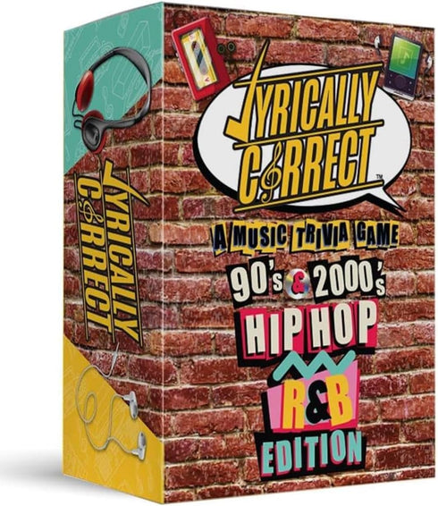 Lyrically Correct Hip Hop and R & B Music Trivia Card Game for 90's and 2000's | Fun Family Gatherings, Adult Game Night