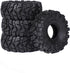 1.0 Mud Tires 64 * 25mm Soft Sticky for TRX4M 1/18 1/24 RC Crawler Axial SCX24 FMS FCX24, Double Layer Sponge