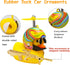 wonuu Rubber Duck Car Ornaments, Cool Yellow Duck Dashboard Decorations with Squeaky Glasses and Propeller Helmet