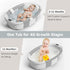 0-36 Himold Collapsible Baby Bathtub for Newborn to Toddler Months, Spacious Foldable Infant Bath Tub with Thermometer