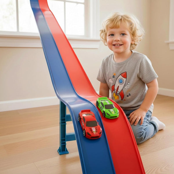 Criez 15 Ft Flexible Race Track for Kids with 2 Toy Cars, Safe