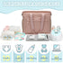 14 Inch Mommy Pritent Diaper Bag Tote for Working Mom, Large Travel Diaper Tote for Mom and Dad with Laptop Sleeve