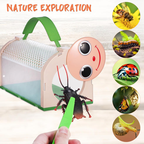 Outdoor Explorer Kit, Bugs Catcher Kit for Kids with Critter Keeper and Magnifying Glass
