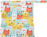 Pongnas Cute Cat Print Reusable Cloth Diaper Bag with Zipper Washable Hanging Wet & Dryfor