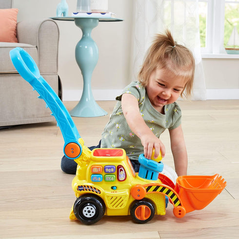 VTech Pop-a-Balls Push & Pop Bulldozer, Yellow