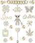 Rhinestone Bling Decoration Charms, Luxury Cute Jewelry Shoe Accessories for Women and Girls (Gold)