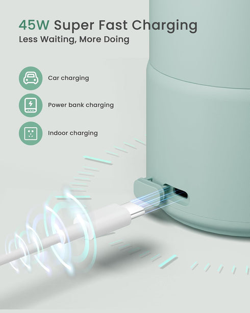 17 Portable Bottle Warmer Extended Battery Life - Dual Heating Modes for Breast Milk & Water, Ounces, Fast Heating