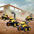 Construction Truck Toys - 4 Pack Excavator, Mixer, Crane, Dump Trucks, Push and Go Friction Powered Cars