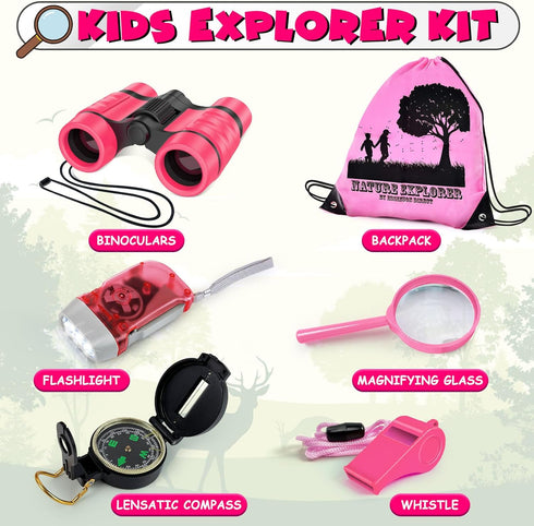 ESSENSON Kids Explorer Kit, Adventure Kit with Binoculars for Outdoor Fun for Kids Ages 4-8