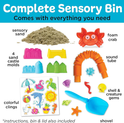 3+) Creativity for Kids Sensory Bin: Beach - Toddler and Preschool Toys, Sensory Box with Toys for Toddlers, Kids Gifts