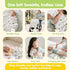 Set Set, hahaland Baby Shower Gift for New Mom, Newborn Gift for Boys & Girls with Swaddle Blanket, Rattle Socks