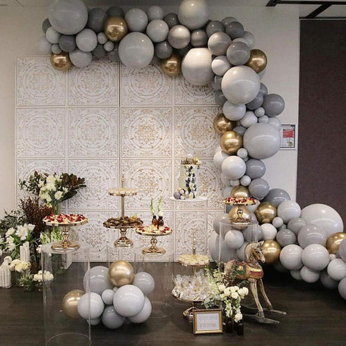 KALOR Grey Balloons, 100 Pcs 5 Inch Mini Matte Latex Balloons for Balloon Garland Arch, Birthday Decoration, Wedding