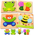 Bekayshad 4 Pack Wooden Puzzles for Toddlers, Animal Jigsaw Toys, Gifts for 1-3 Year Old Boys Girls, Educational