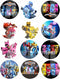MINI FORCE Stickers - Large 2.5“ Round DIY Party Favor Labels for Gift Bags, Cards, Boxes - 12 pcs, Multi
