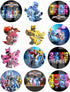 MINI FORCE Stickers - Large 2.5“ Round DIY Party Favor Labels for Gift Bags, Cards, Boxes - 12 pcs, Multi