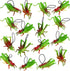 16Pcs Plastic Grasshoppers Toys for Kids, Fake Bugs Easter Party Favors for Insect Themed Party