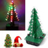 Adeept Colorful 3D Xmas Christmas Tree Led DIY Kits, 7 Color Flash RGB LED Circuit Electronic Assemble Funny Kits, STEM Project PCB Board for Student Teens Soldering Practice Learning