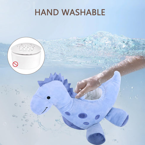 wiqins Baby Sleep Soother Cry Sensor Dinosaur Night Light Projector Baby Sound Machine Plush Stuffed Animal Toys