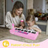Amy&Benton 37 Keys Piano Toy for Girls 3-7, Birthday Gift with Stood, Pink Music Keyboard