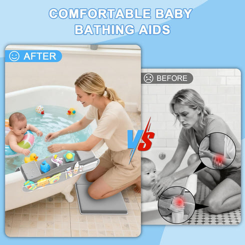 JAUPH Elbow Set, Bath Kneeler and Rest Pad Non-Slip Memory Foam Kneeling Pad & Silicone Arm Cushion with Toys