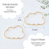 Set 2 BEBE BASK Handmade Wicker Cloud Dcor of - Rattan Cloud Decorations - Dcor for Bedroom and Baby Nursery Wall