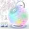 Rechargeable Bubble Machine - Auto 90/360 Rotation, Remote Control, 7-Color RGB, Larger