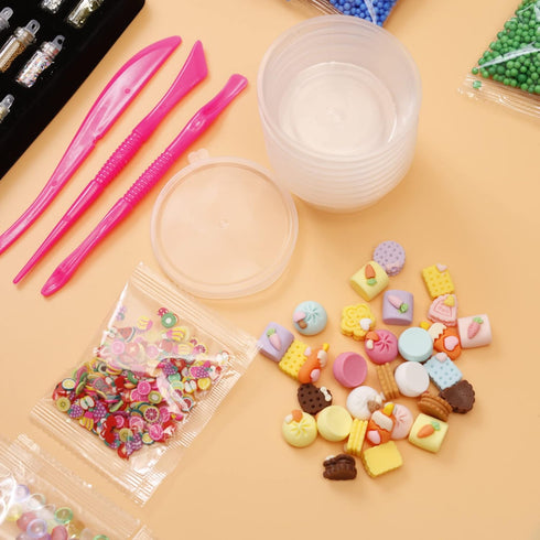 Incraftables Slime Kit for Girls & Boys, DIY Add-ins Slime Making Kit with Charms, Foam Balls, and Mix-ins