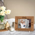 Wood Picture Frame with Wood Stand, Footprint Photo Frame Tabletop Display for Baby, Gift for Pregnant Mom New Dad,
