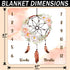 Boho Baby Monthly Milestone Blanket, Dream Catcher Feather Flower Design, Newborns 1 to 12 Months Unisex with 4 Frames