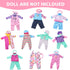 10 Sets 14-18 Inch 17 Inch 43cm UNICORN ELEMENT Baby Doll Clothes for Dolls, Baby Doll Clothes and Headbands Outfits